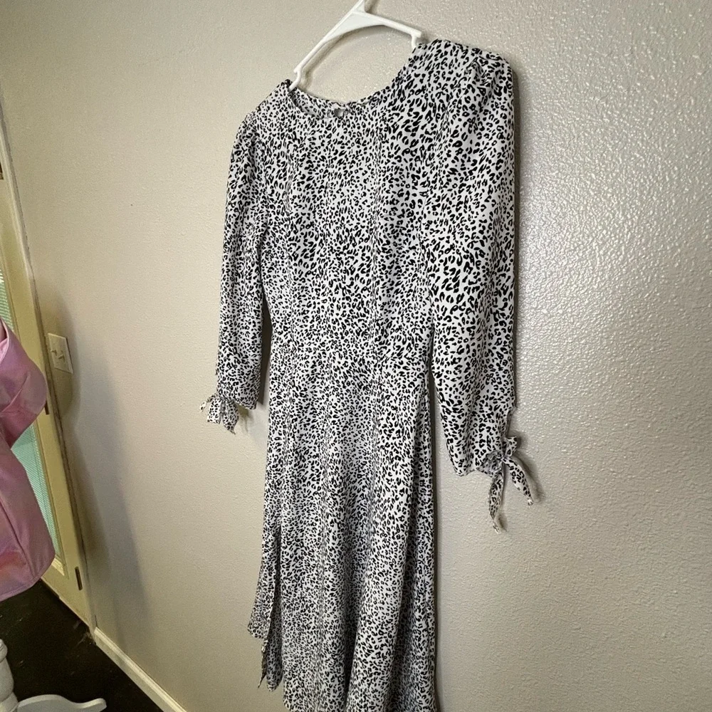 Princess Polly Midi Dress Leopard Ditzy Animal Print Back Cut Out Dress - Size 0